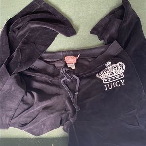 Black juicy velvet pants